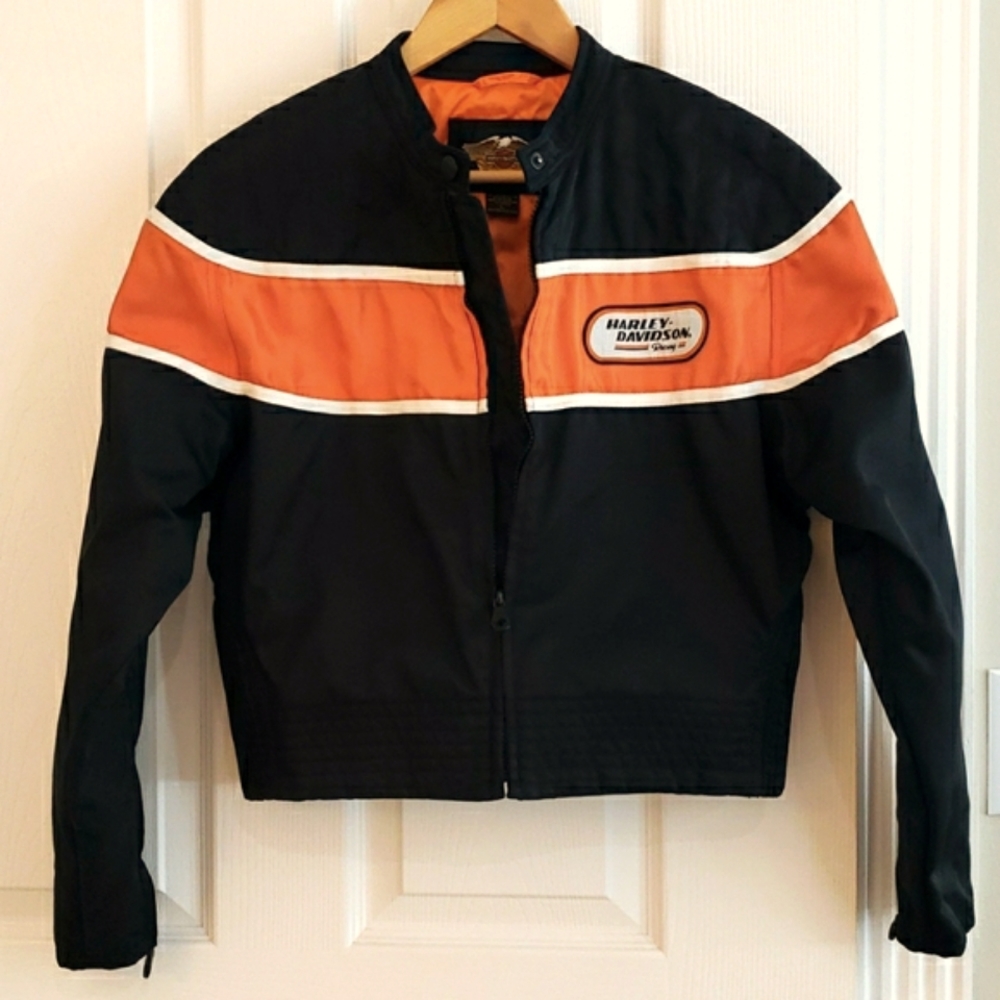 Vintage Harley-Davidson Womens Nylon Cafe Racing Jacket